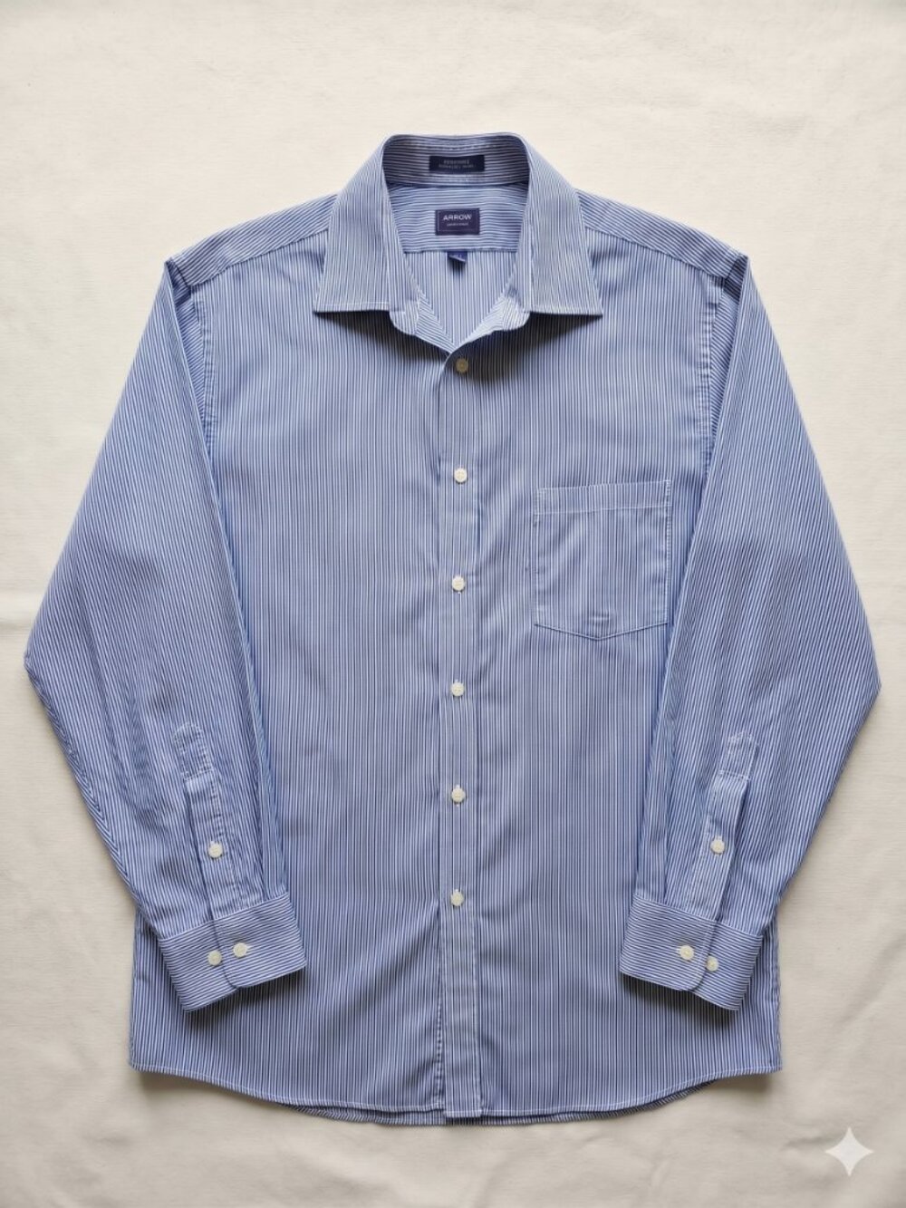 Arrow Men's Blue Stripe Dress Shirt